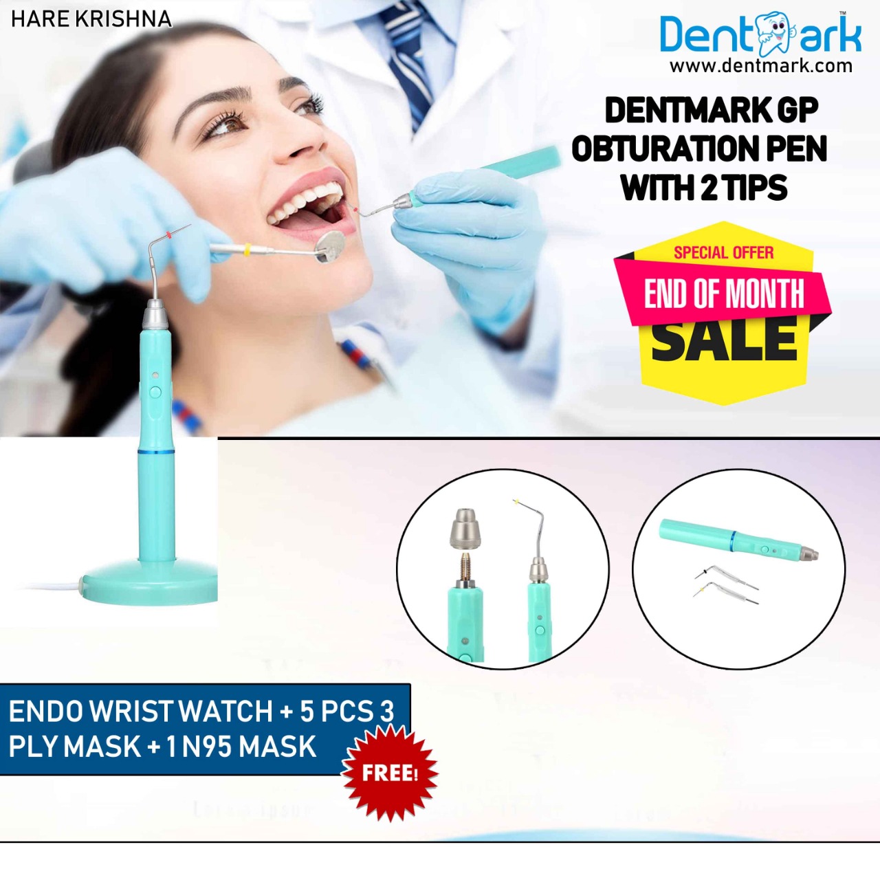 Buy DENTAL GP OBTURATION PEN + 1 ENDO WRIST WATCH + 5PC 3 PLY MASK+ 1 ...